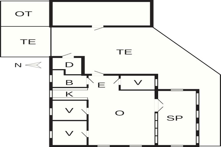 4 persoons vakantie huis in Hals-Plattegrond