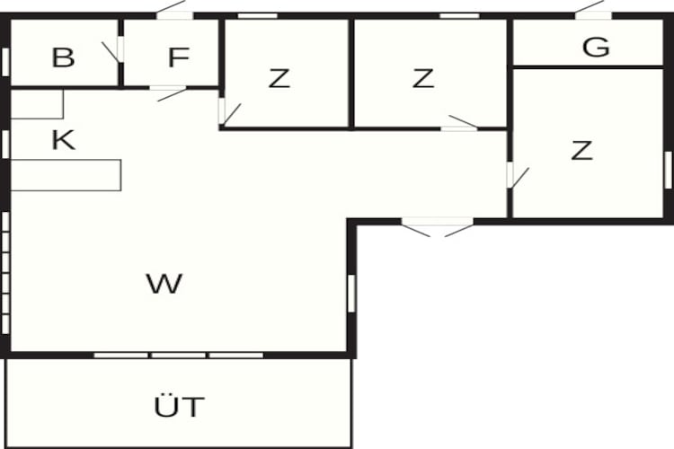 6 Personen Ferienhaus in Vinderup - Grundriss