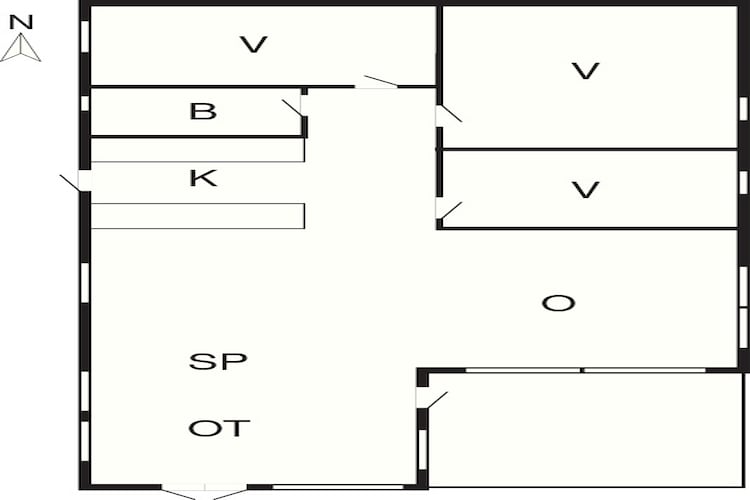 Afgelegen Duinverblijf-By Traum-Plattegrond