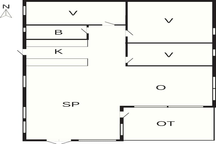 Afgelegen Duinverblijf-By Traum-Plattegrond
