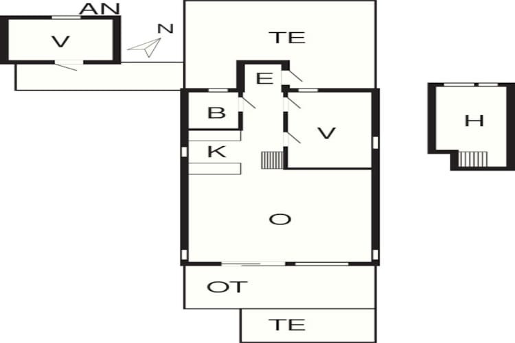 4 persoons vakantie huis in Ebeltoft-Plattegrond