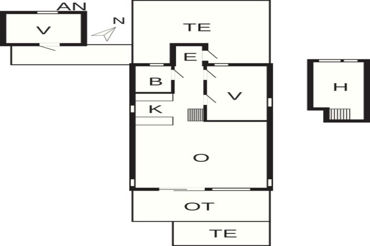 4 persoons vakantie huis in Ebeltoft-Plattegrond