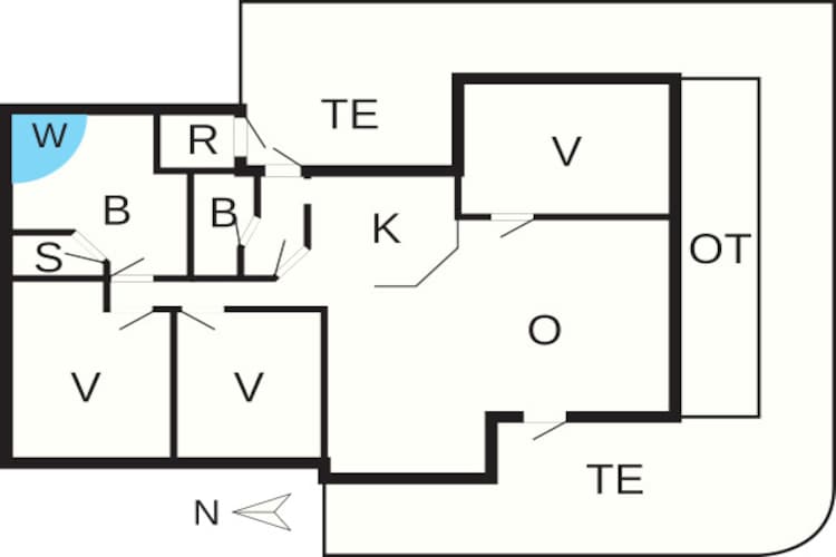 6 persoons vakantie huis in Tarm - Plattegrond