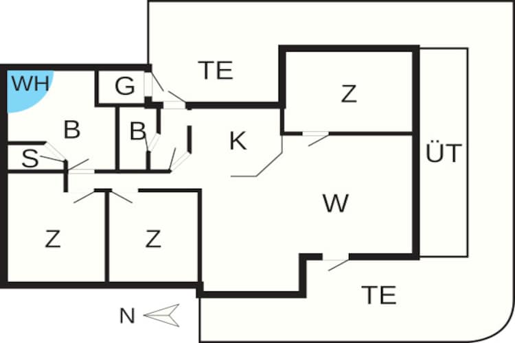 6 persoons vakantie huis in Tarm - Plattegrond