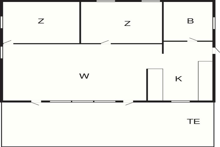 5 persoons vakantie huis in Væggerløse-Plattegrond