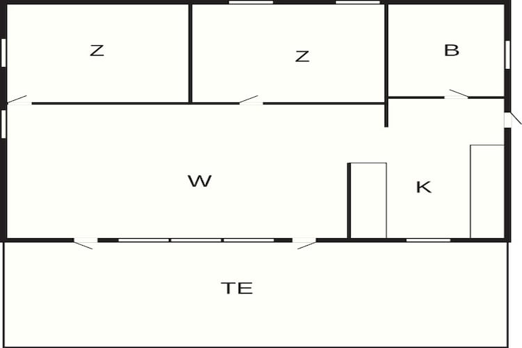 5 persoons vakantie huis in Væggerløse-Plattegrond