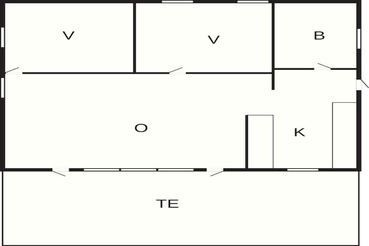 5 persoons vakantie huis in Væggerløse-Plattegrond