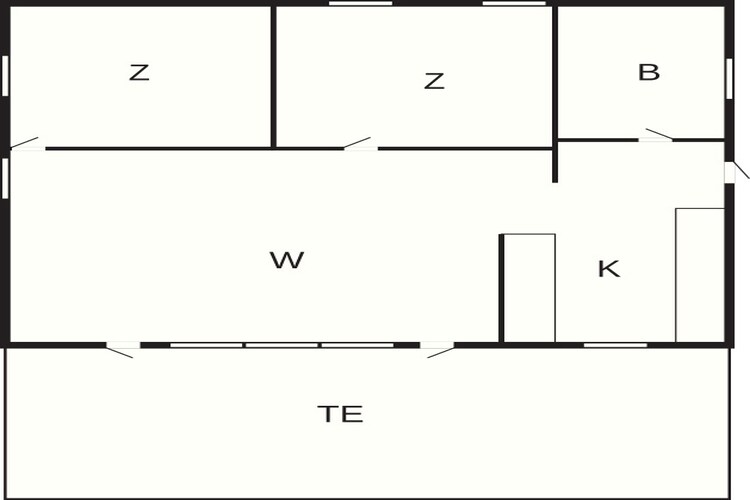 5 person holiday home in Væggerløse - Floor plan