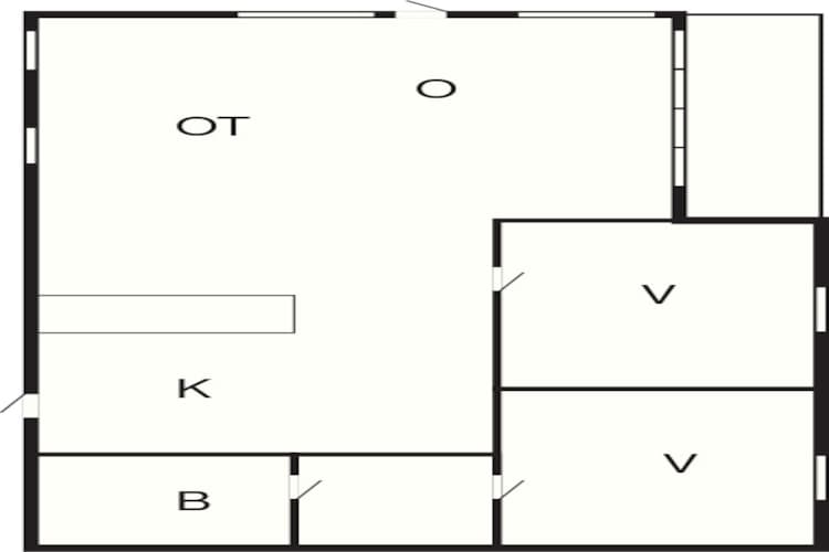 Maison de vacances pour 4 a Højslev-Plan d'étage