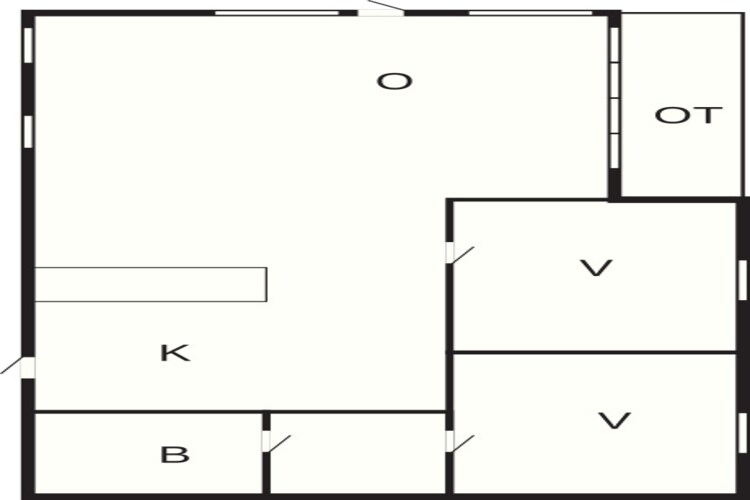 4 person holiday home in Højslev - Floor plan