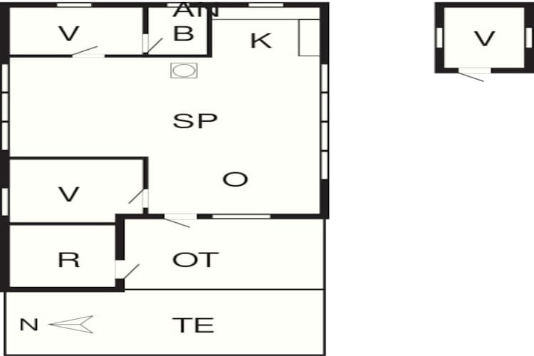 6 persoons vakantie huis in Gedser-Plattegrond