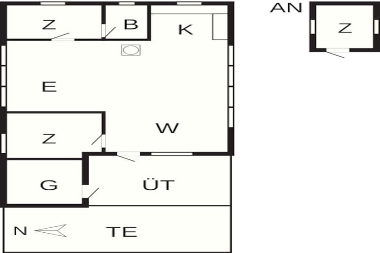 6 persoons vakantie huis in Gedser-Plattegrond