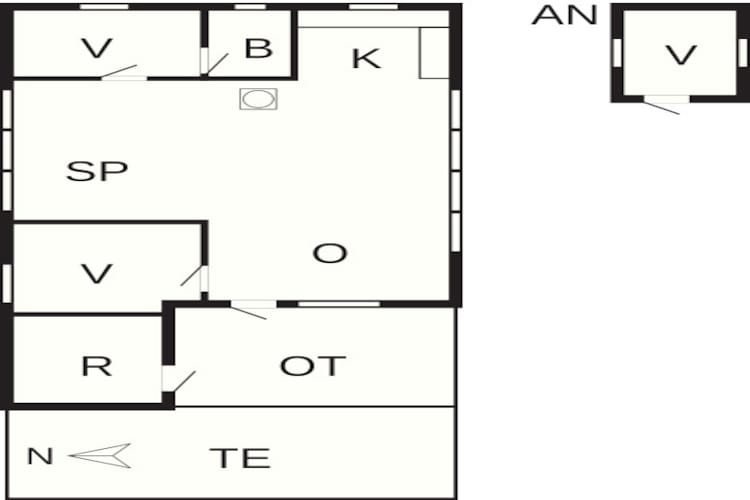 6 persoons vakantie huis in Gedser-Plattegrond