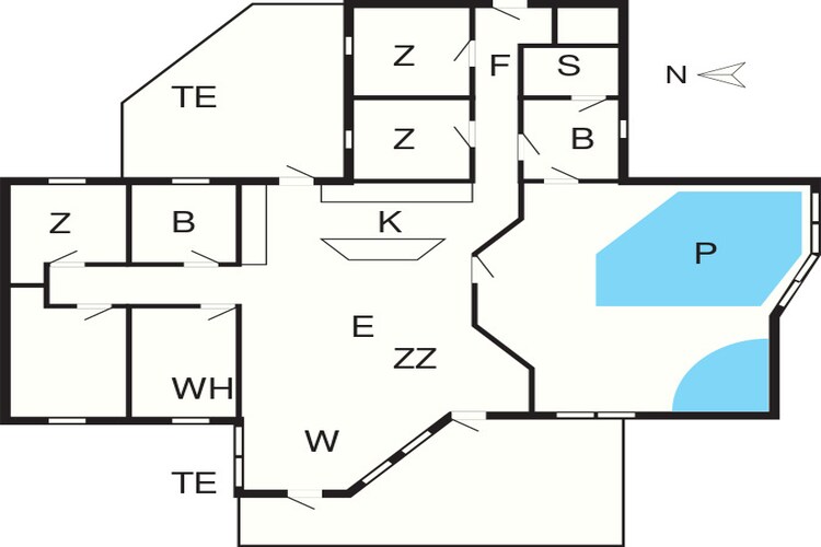 10 persoons vakantie huis in Løkken-Plattegrond