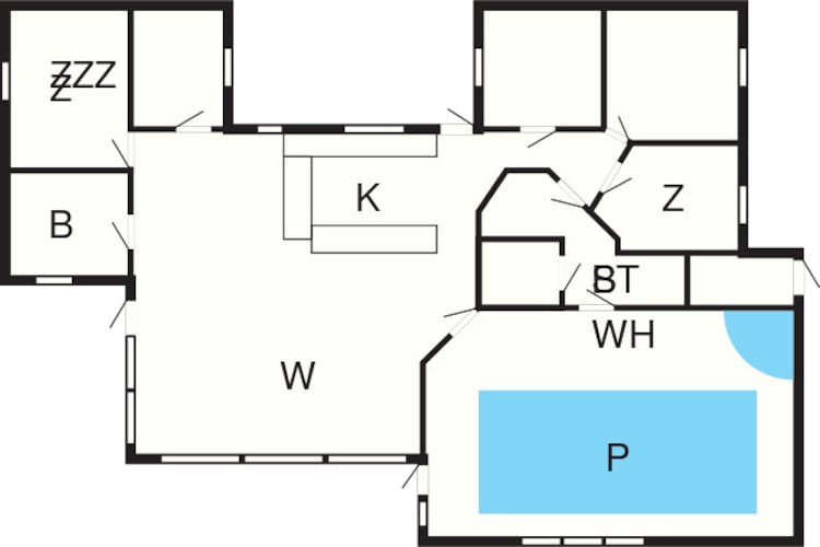 12 persoons vakantie huis in Væggerløse-Plattegrond