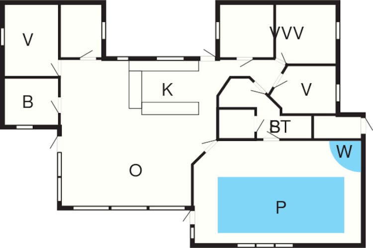 12 persoons vakantie huis in Væggerløse-Plattegrond