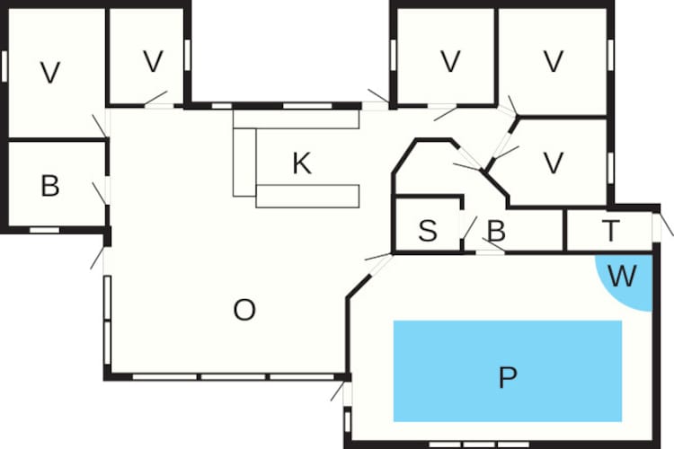 12 persoons vakantie huis in Væggerløse-Plattegrond