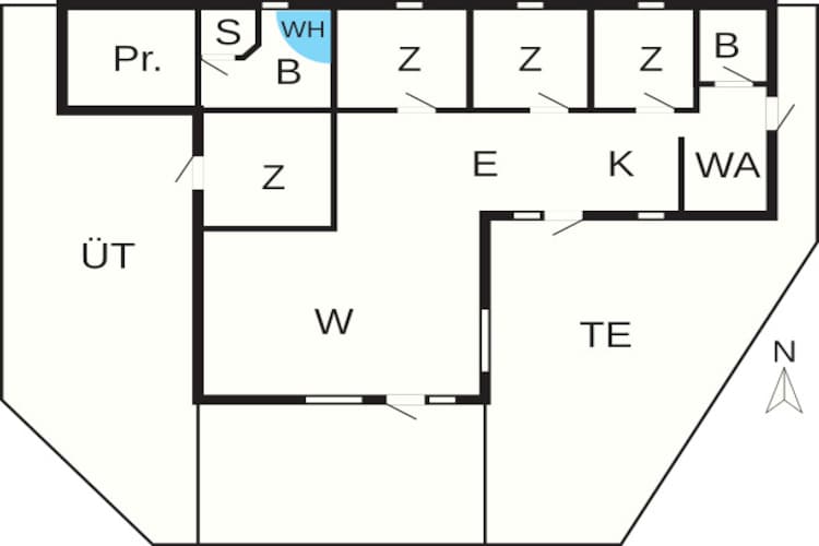 8 Personen Ferienhaus in Fjerritslev - Grundriss