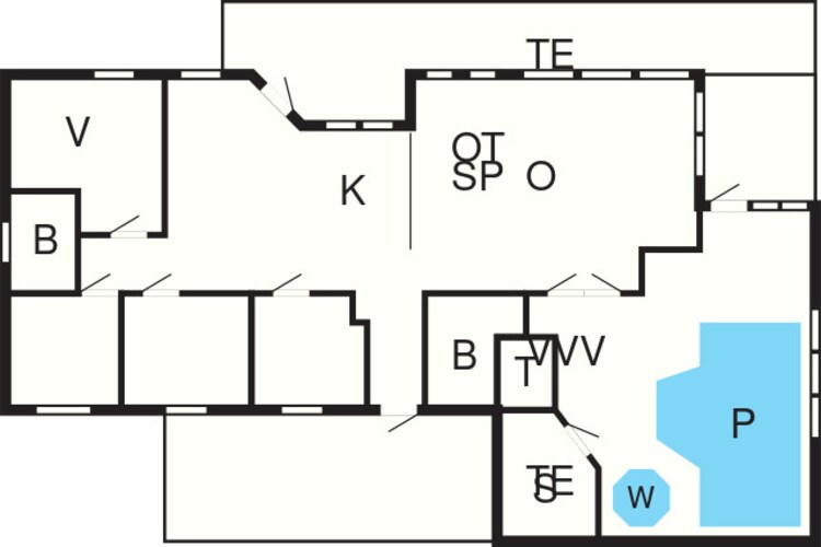 10 person holiday home in Humble-Floor plan