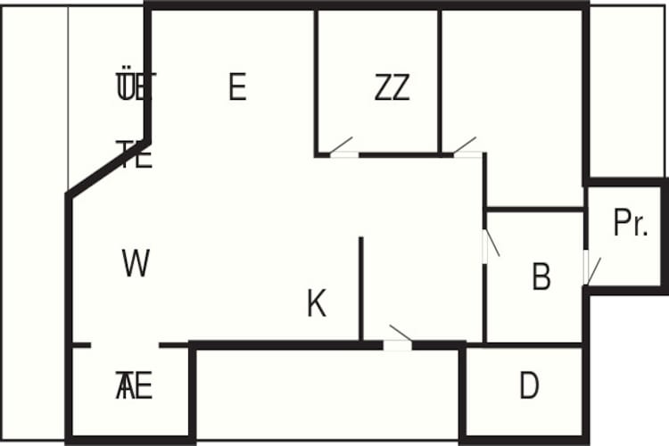 4 person holiday home in Hemmet - Floor plan
