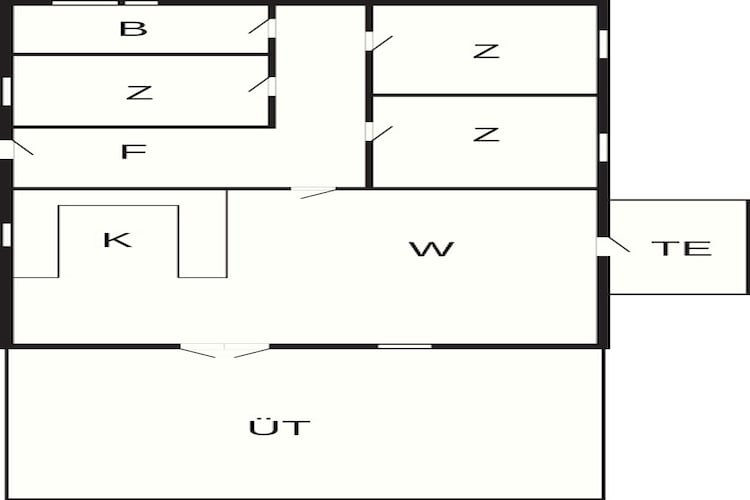 6 person holiday home in Glesborg - Floor plan