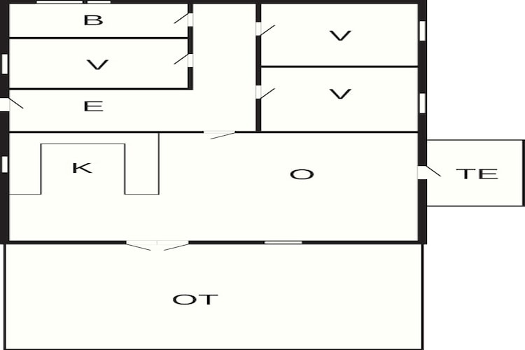 6 person holiday home in Glesborg - Floor plan