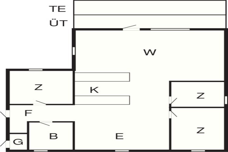 6 persoons vakantie huis in Nørre Nebel-Plattegrond