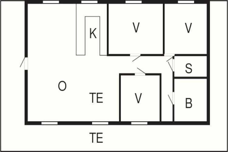 Toevluchtsoord met panoramisch uitzicht op zee - Plattegrond