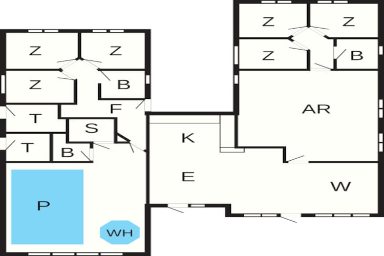Luxe zwembadvilla in Vejby -- By Traum Ferienwohnungen-Plattegrond