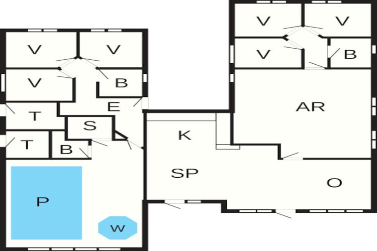 Luxe zwembadvilla in Vejby -- By Traum Ferienwohnungen-Plattegrond