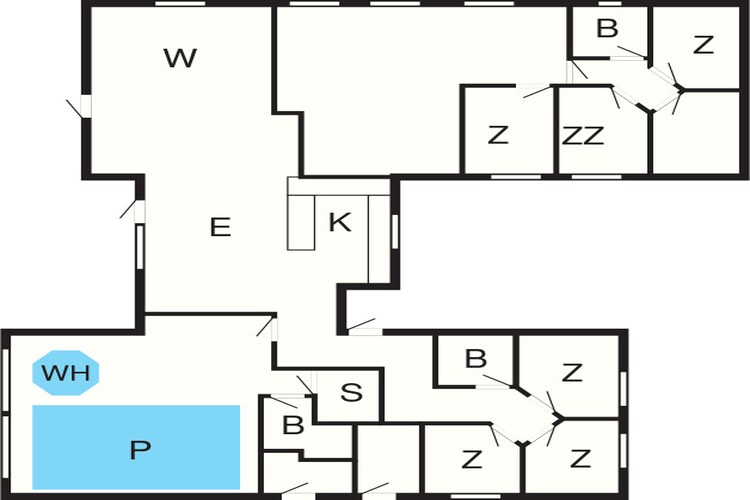 20 persoons vakantie huis in Væggerløse-Plattegrond
