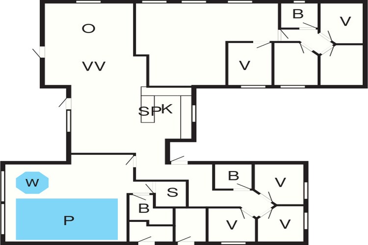 20 persoons vakantie huis in Væggerløse-Plattegrond