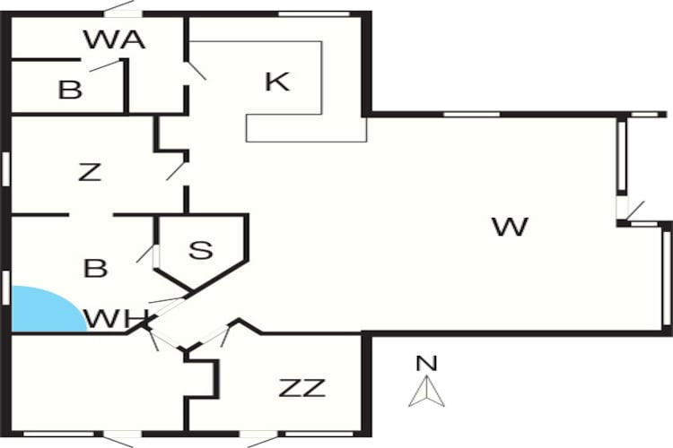7 person holiday home in Ebeltoft - Floor plan