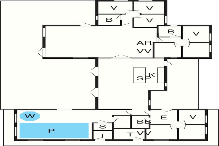 24 persoons vakantie huis in Blåvand - Plattegrond