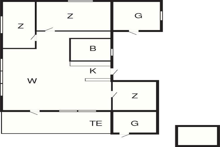 Kustsereniteit in Snogebaek -- By Traum Ferienwohnungen-Plattegrond