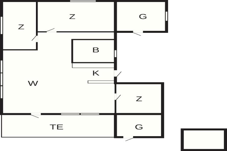 Kustsereniteit in Snogebaek -- By Traum Ferienwohnungen-Plattegrond