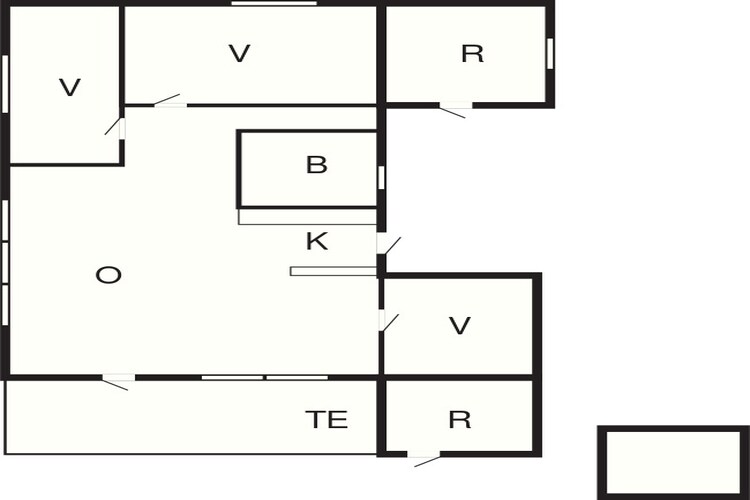Woning aan zee in Snogebaek - Plattegrond