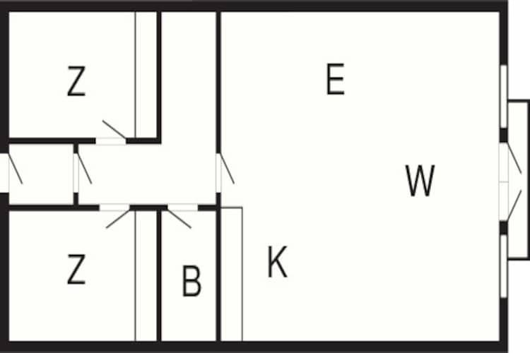 3 room,renovated - Plattegrond