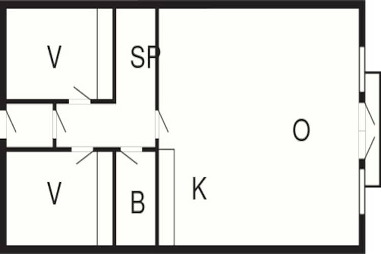 3 room,renovated - Plattegrond