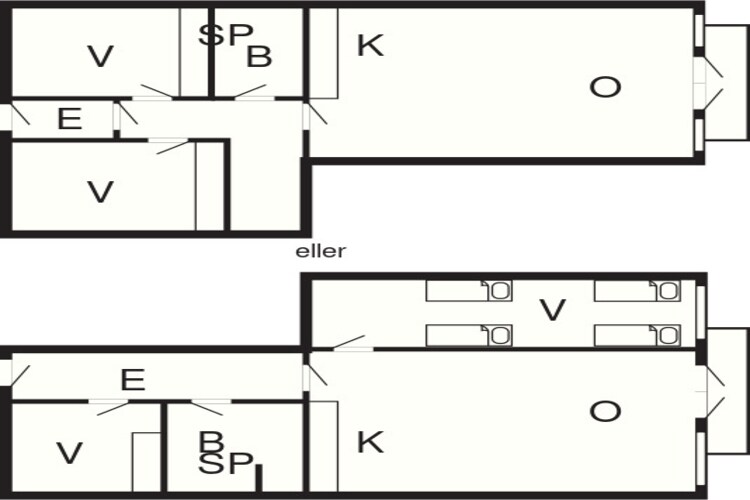 3 room-Plattegrond