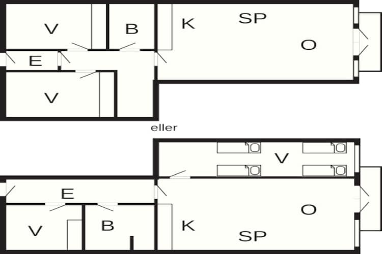 3 room-Plattegrond