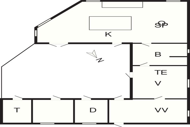 Zeezicht retraite in As Vig -- By Traum Ferienwohnungen-Plattegrond