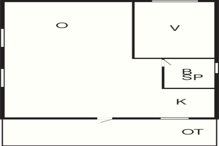 Maison de vacances pour 4 a Grindsted-By Traum-Plan d'étage