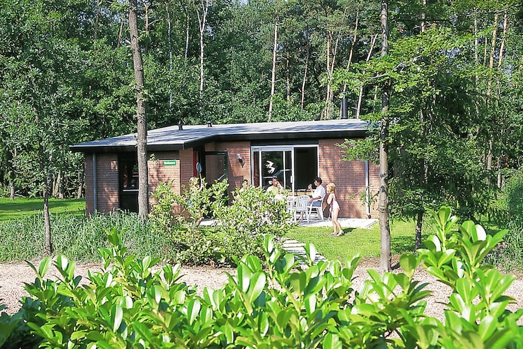Verzorgd ingericht bungalow met open haard en groene ligging