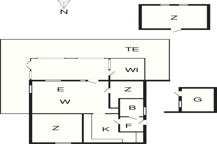 Gerestaureerde huis nabij strand -- By Traum Ferienwohnungen-Plattegrond