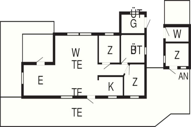 Rustig toevluchtsoord in Ulvshale - Plattegrond