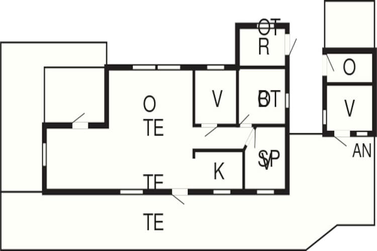 Rustig toevluchtsoord in Ulvshale - Plattegrond