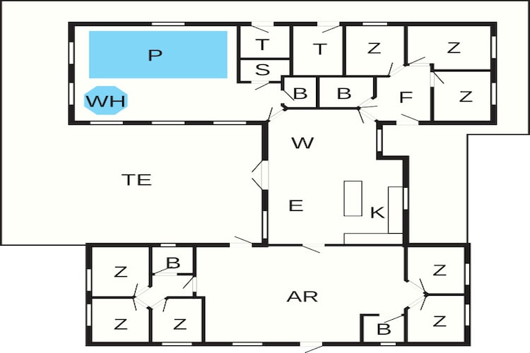Luxe retraite in Asserbo -- By Traum Ferienwohnungen-Plattegrond