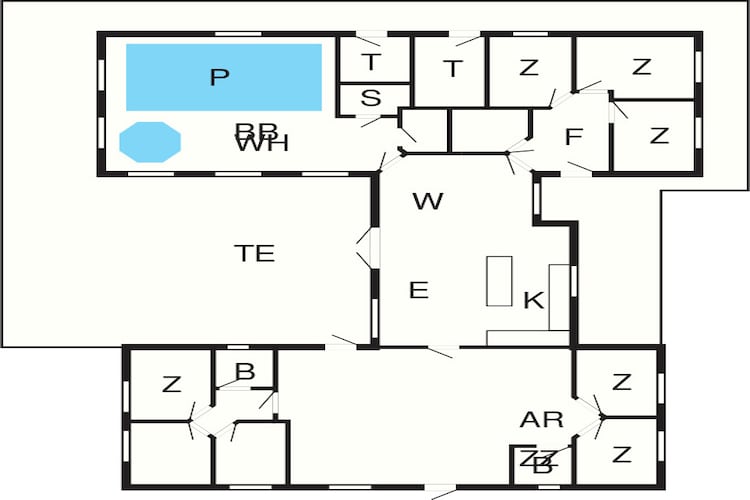 Luxe vakantieverblijf in Asserbo - Plattegrond
