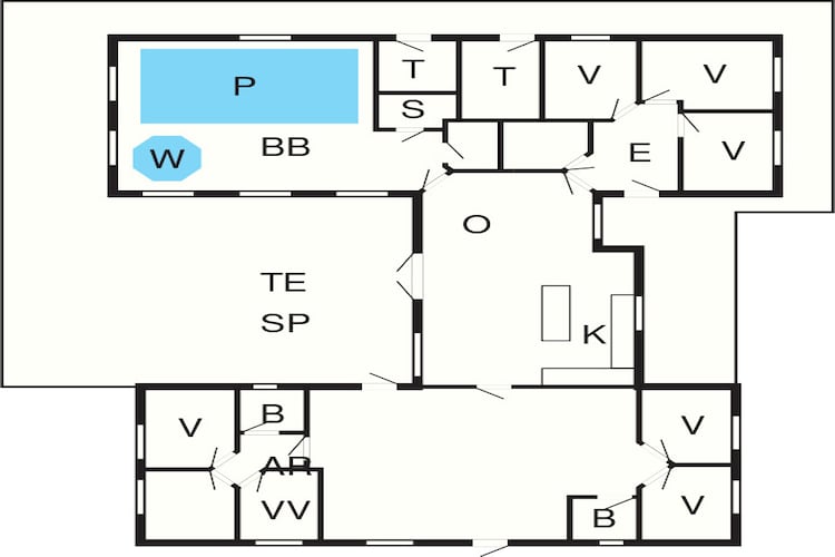 Luxe vakantieverblijf in Asserbo - Plattegrond